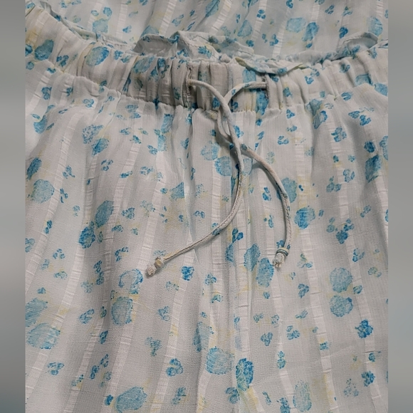 Free People Light Blue Floral Wide-Leg Palazzo Pants - Picture 10 of 16